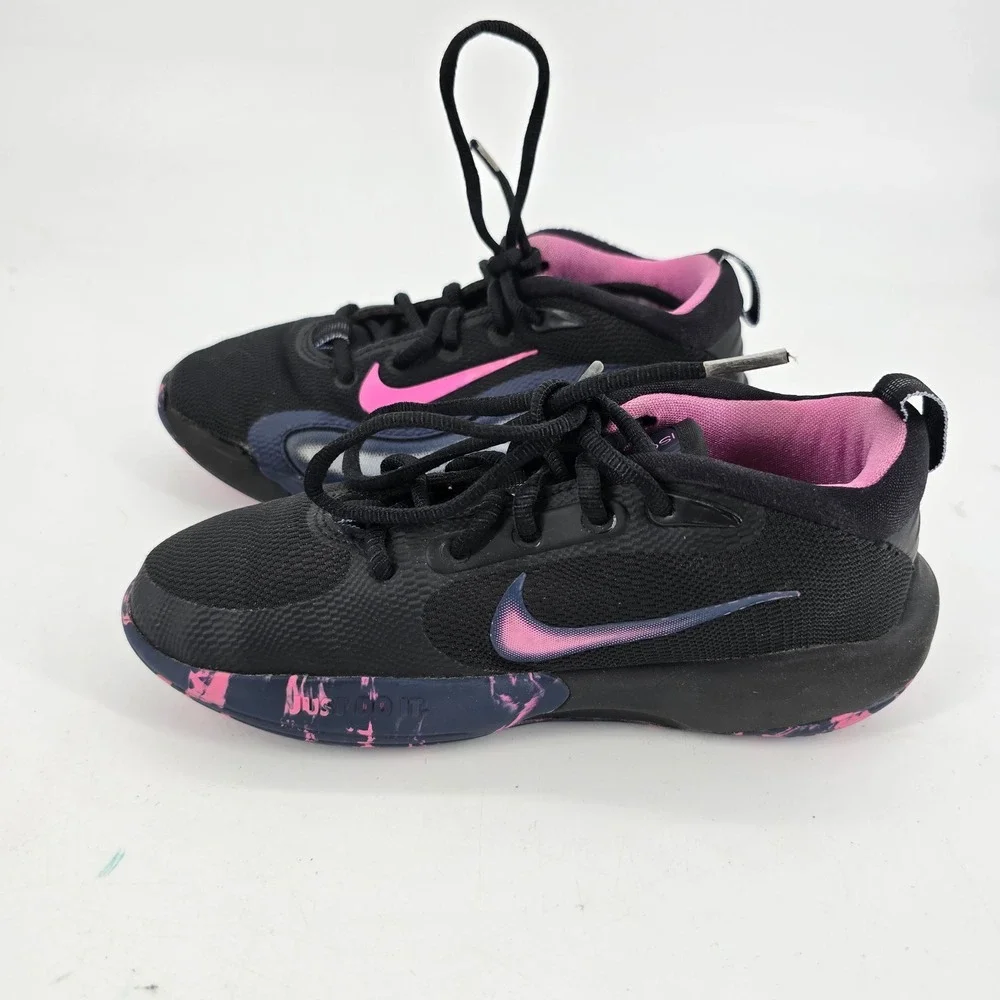 Nike Isofly Kids 2Y Basketball Shoes Black Pink FN4384-003 Athletic Sneakers